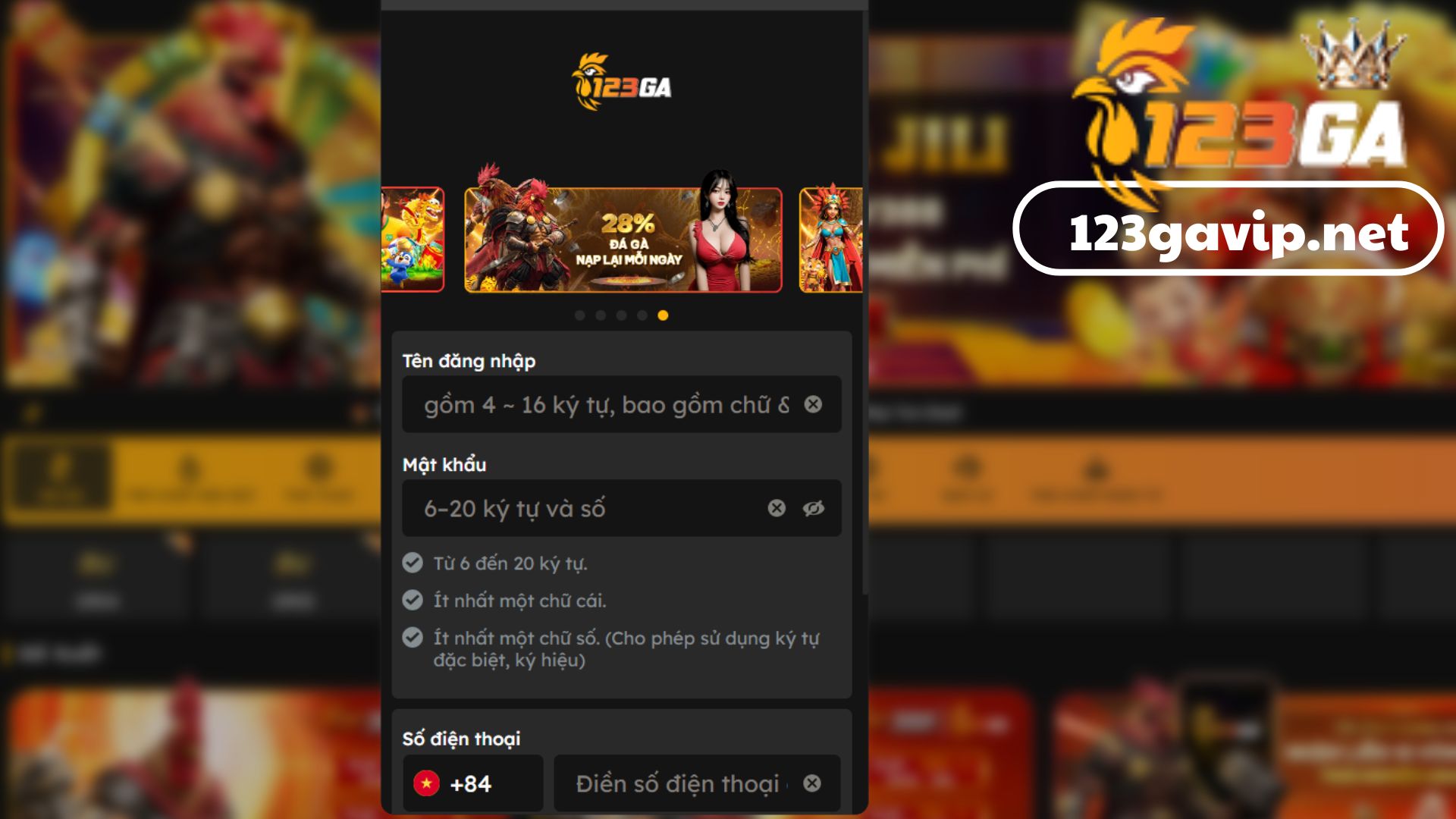 Điền biểu mẫu đăng ký chính xác và đầy đủ